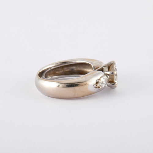 Bague 50 Bague Solitaire épaulé diamants poire 58 Facettes JE513