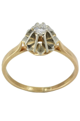 Bague SOLITAIRE ANCIEN DIAMANT 0.15 CARAT 58 Facettes 046691