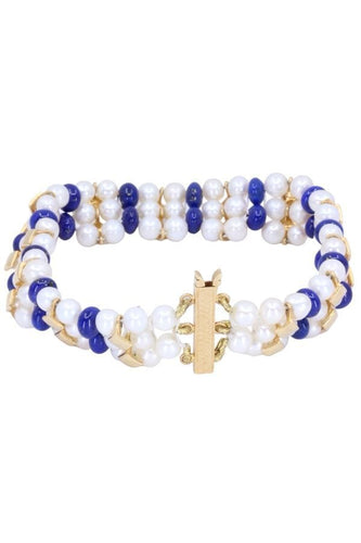 Bracelet BRACELET 3 RANGS PERLES DE CULTURE 58 Facettes 075631