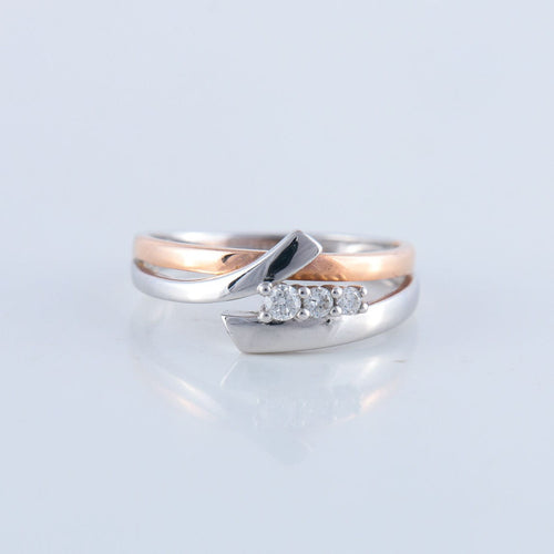 Bague 52.5 Bague deux ors Diamants 58 Facettes JE138