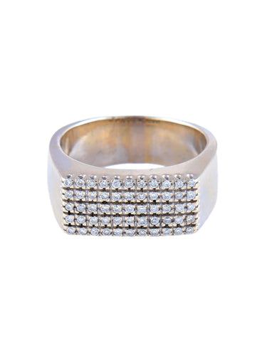 Bague Bague or Gris Diamants 58 Facettes