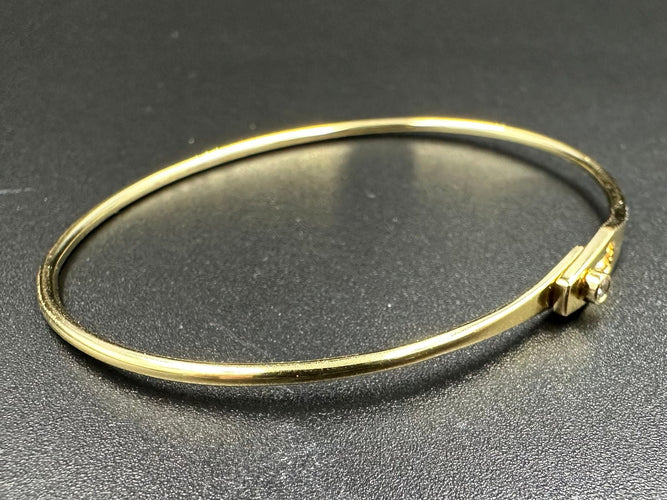 Bracelet DINH VAN. Bracelet Serrure Jonc or jaune et diamant 58 Facettes