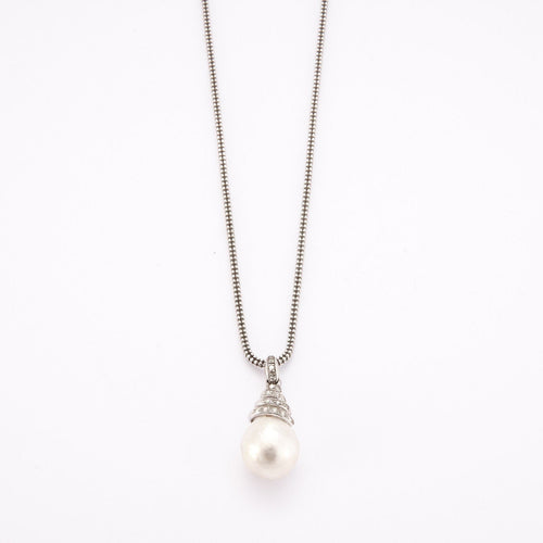 Collier Collier Pendentif Perle baroque 58 Facettes
