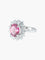 Bague 52 Bague Marguerite Saphir rose Diamants 58 Facettes