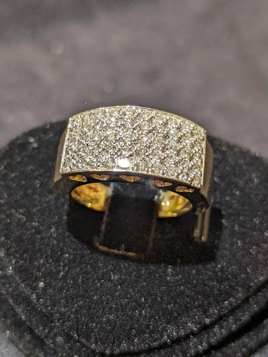 Bague Bague en or jaune & pavage diamants 58 Facettes