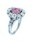 Bague Bague en or blanc, tourmalines roses, diamants 58 Facettes