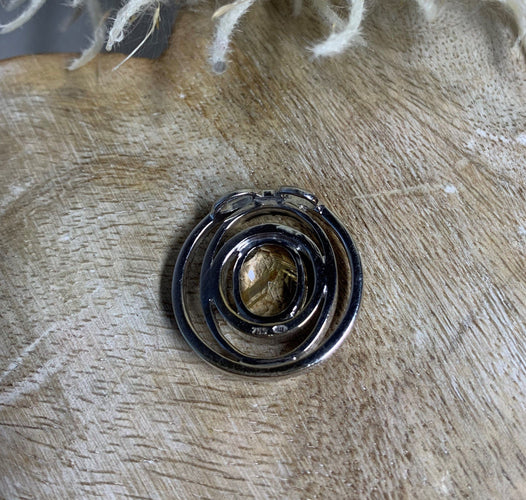 Pendentif Pendentif Or Quartz Cheveux de Vénus et Diamant 58 Facettes 20400000254/U