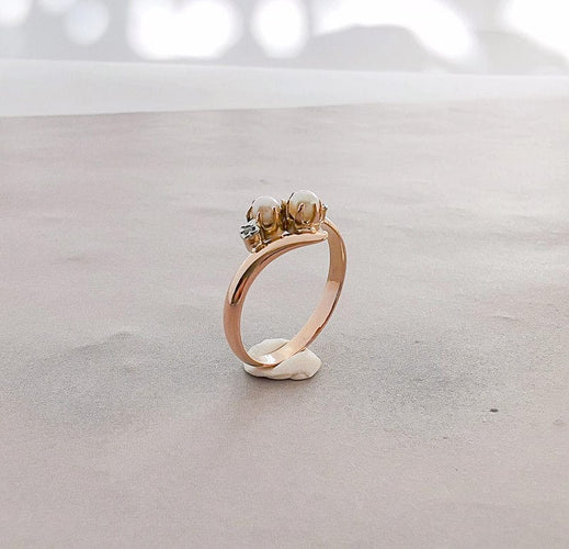 Bague Bague Ancienne Toi et Moi Or rose & Diamants 58 Facettes AA 1418