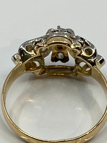 Bague 50 Bague Napoléon III en Or jaune & Diamants 58 Facettes