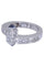 Bague 50 Bague or blanc, saphirs et diamants 58 Facettes 079831