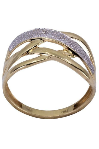 Bague BAGUE ENTRELACÉE DIAMANTS 58 Facettes 072081