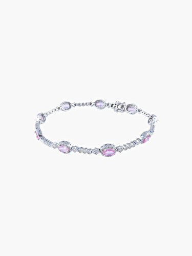 Bracelet Bracelet Saphirs roses 58 Facettes