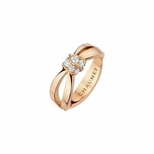 Bague 55 CHAUMET - Bague "Liens" Or rose, Diamants 58 Facettes 083055-055