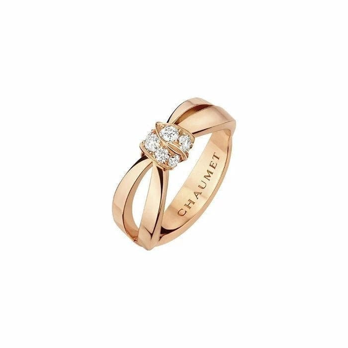 Bague 55 CHAUMET - Bague "Liens" Or rose, Diamants 58 Facettes 083055-055