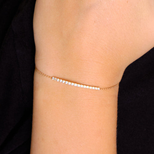 Bracelet Bracelet or rose barrette  diamants 58 Facettes