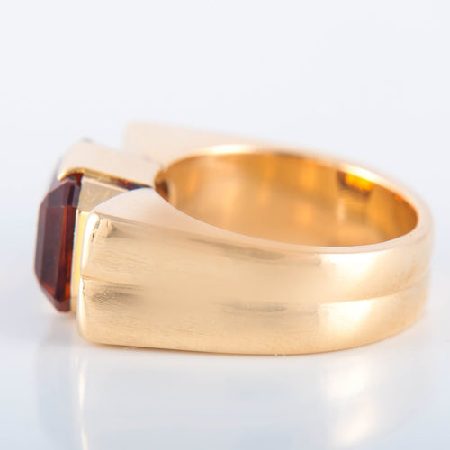 Bague 48 Bague tank Art Déco citrine de Madère 58 Facettes