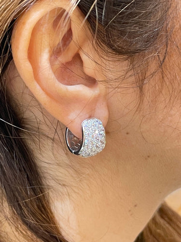 Boucles d'oreilles Boucles d’oreilles cocktail en or blanc 58 Facettes