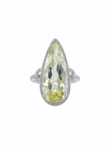 Bague 52 Bague Citrine Amande 58 Facettes