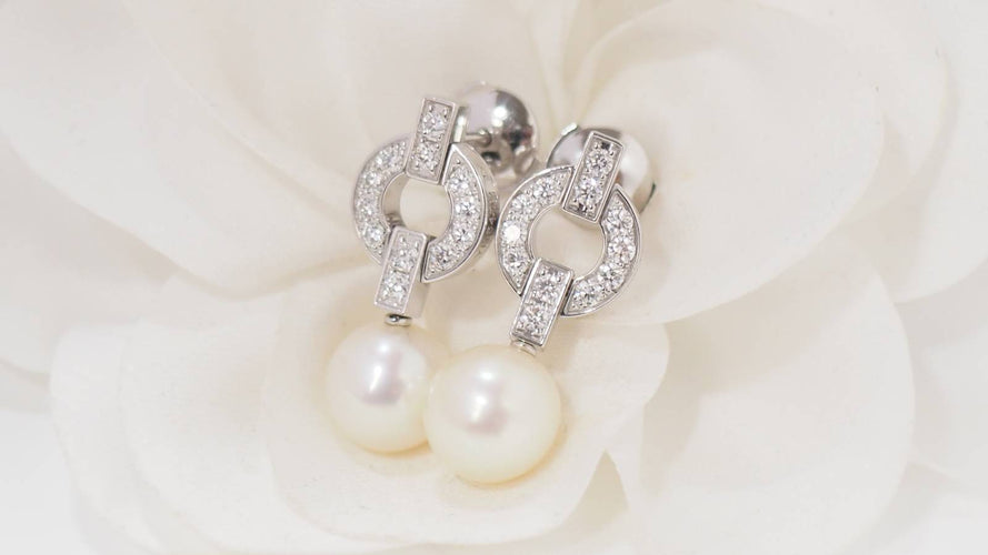 Boucles d'oreilles CARTIER - Boucles d'oreilles Himalia diamants ,perles de culture 58 Facettes 32069