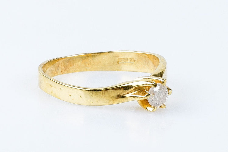 Bague 54 Bague solitaire 0.18ct en or massif 58 Facettes 111.26851-B5