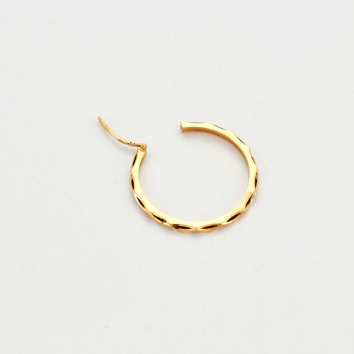 Boucles d'oreilles Créoles biseautées or jaune 58 Facettes