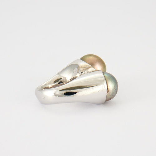 Bague 53 Bague Toi & Moi Perles 58 Facettes 8438