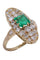 Bague 53 BAGUE MARQUISE ÉMERAUDE ET DIAMANTS 58 Facettes 071511