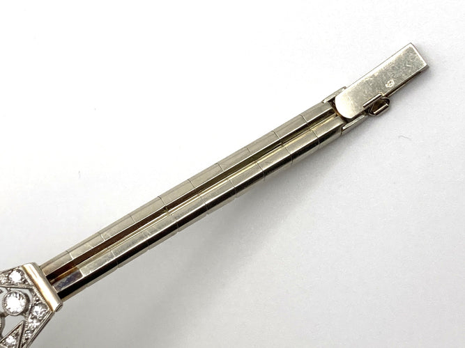 Montre Montre Art Déco platine & or blanc, diamants 2.44 cts 58 Facettes 07/07 - 16