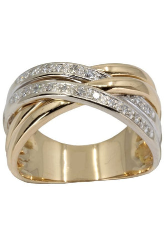 Bague 54 BAGUE ENTRELACÉE DIAMANTS 58 Facettes 053941