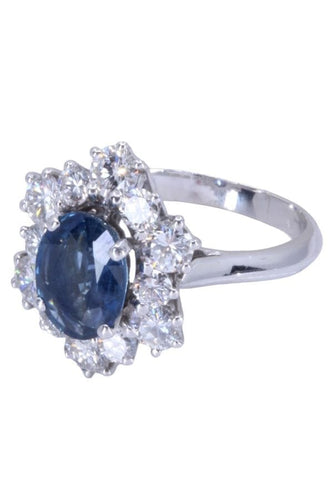 Bague BAGUE POMPADOUR SAPHIR DIAMANTS 58 Facettes 075641