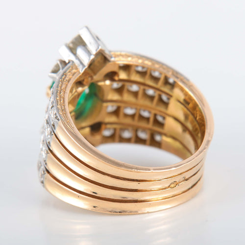 Bague 55 Bague Emeraude Diamants 58 Facettes 8392