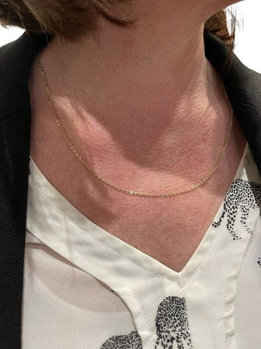 Collier CHAINE MAILLE FORÇAT PLATE 58 Facettes 049401