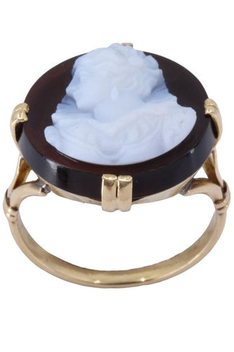 Bague Bague Camée cornaline 58 Facettes 074701