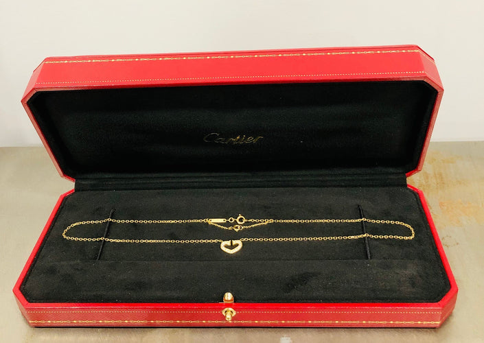 Collier Cartier - Collier cœur, or jaune, diamants 58 Facettes