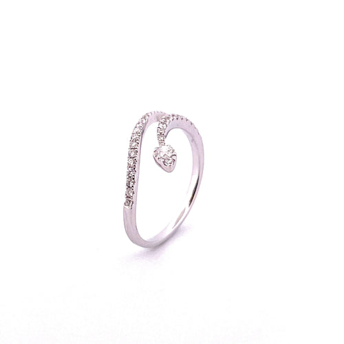Bague Bague serpent or blanc, diamants 58 Facettes