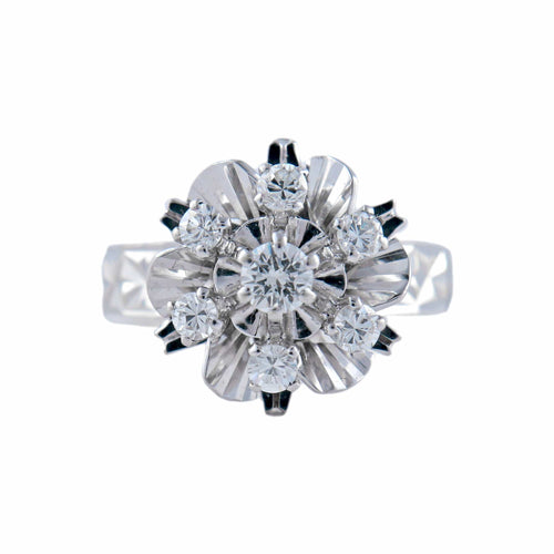 Bague Bague Or Blanc diamants 58 Facettes