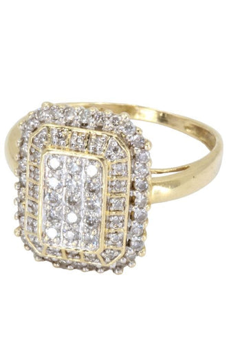 Bague BAGUE MODERNE PAVAGE DIAMANTS 58 Facettes 057481