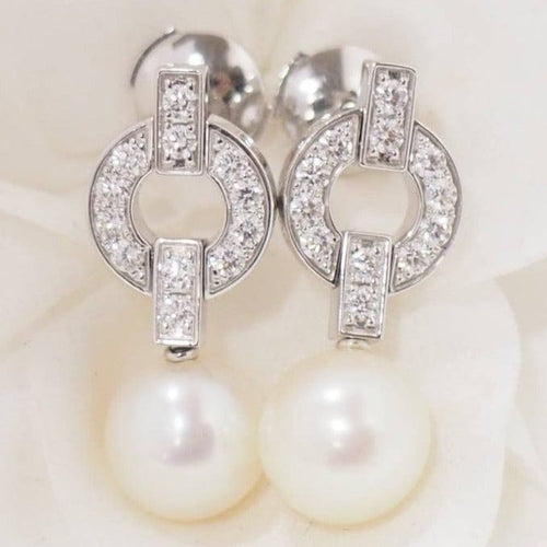 Boucles d'oreilles CARTIER - Boucles d'oreilles Himalia diamants ,perles de culture 58 Facettes 32069