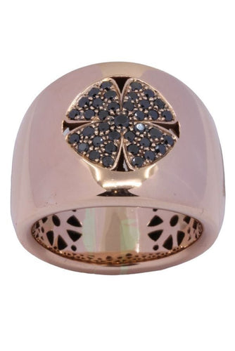 Bague 58 BAGUE TRÈFLE DIAMANTS NOIRS 58 Facettes 061291