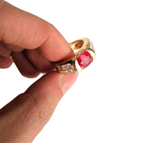 Bague Bague Rubis Diamants 58 Facettes 2333