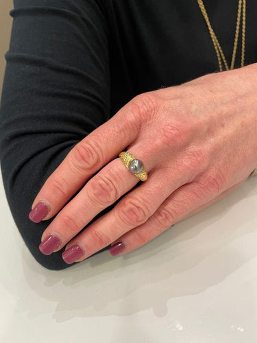 Bague 56.5 BAGUE MODERNE PERLE DE TAHITI 58 Facettes 050481