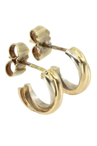 Boucles d'oreilles DEMI CRÉOLES 3 ORS 58 Facettes 052921