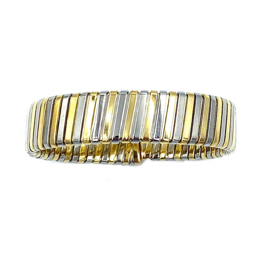 Bracelet BVLGARI. Bracelet Tubogas ors 18K 58 Facettes