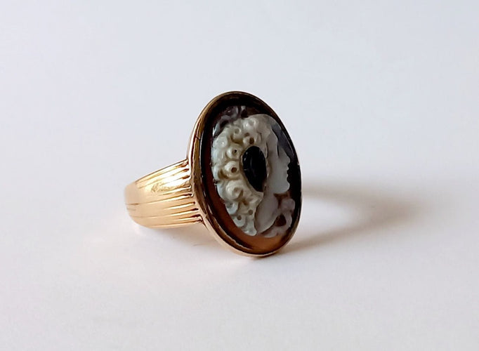 Bague 58 Bague Or jaune Camée 58 Facettes