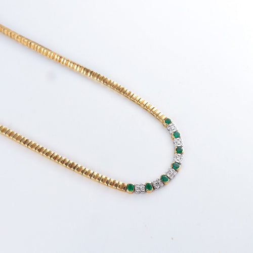 Collier Parure Emeraudes Diamants 58 Facettes JE164