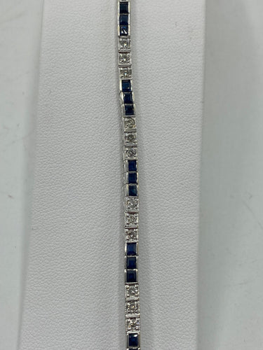 Bracelet Bracelet rivière saphirs et diamants 58 Facettes 096324207031