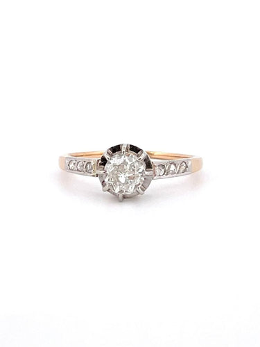 Bague 56 Bague Solitaire ancien Diamants 58 Facettes