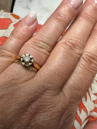 Bague 53 Bague Rétro Diamant Or 58 Facettes