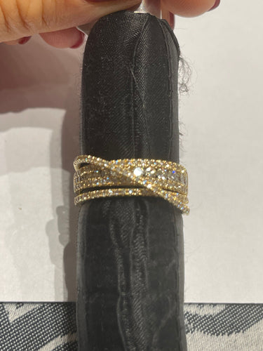 Bague 54 Bague croisillon Diamants 58 Facettes