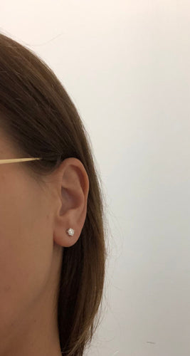 Boucles d'oreilles Boucles d'oreilles puces diamants or blanc 58 Facettes